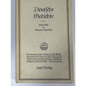 German Poems Published By Wiesbaden Insel Verlag 1950 Poetry Anthology Vintage