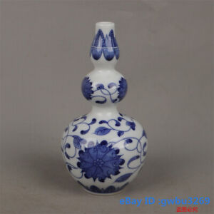 China Style Blue And White Porcelain Painting Flower Vase W Qianlong Marks 42570