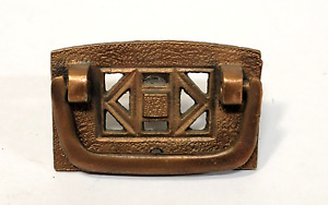 Keeler Brass Kb Co Arts Crafts Copper Drawer Pull Mission Antique Vintage C1920