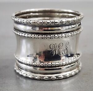 1911 Birmingham Double Banded Sterling Silver Napkin Ring G M Co 21 0g