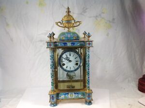 A Large Chinese Cloisonne Mantle Clock