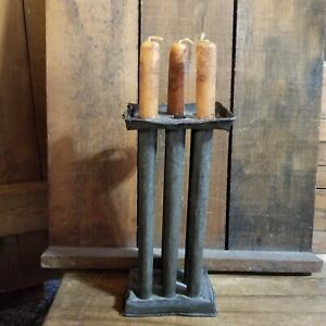 Antique Primitive Metal Candle Mold