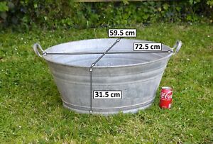 Old Galvanised Washing Bowl Bath Tub 72 5 Cm Free Delivery