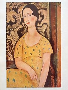 Amadeo Modigliani Rare Vtg 1950 French Lithograph Print Schoene Spanierin 1918