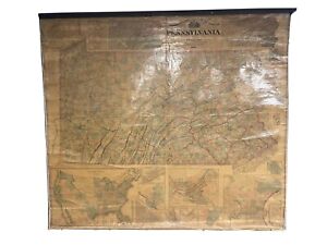 Antique Topographical Map Of The State Of Pennsylvania