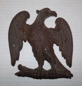 Antique Cast Brass Bronze American Eagle Wall Plate Sign Paperweight