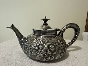 Antique Southington Quadruple Plate Silver Plate Tea Kettle Pot Very Rare 