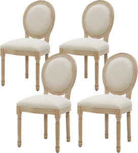 French Country Vintage Dining Chairs Set Of 4 Farmhouse Dining Chairs With Round