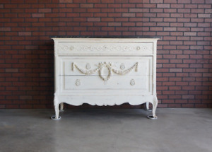 Antique French Marble Top Chest Shabby Chic Chest Of Drawers French Commode