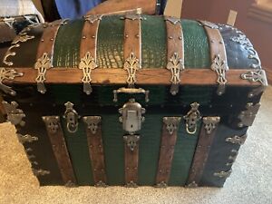 Antique Steamer Trunk Dome Top