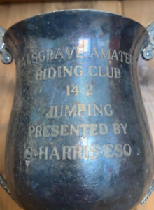 Walsgrave Horse Riding Club Vintage Silver Plate Trophy Loving Cup