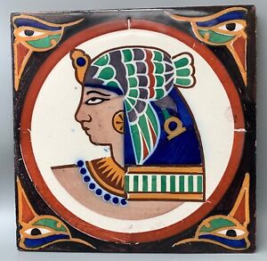  1900 Pharao Egypt Awesome Cleopatra Art Nouveau Tile Jugendstil Fliese French