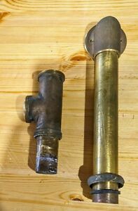 Vintage Tub Drain Overflow And T Heavy Gauge Brass Old Stock