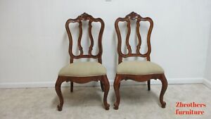 Pair Chairs Ethan Allen Tuscany Pretzel Back Dining Room Side Newport French W