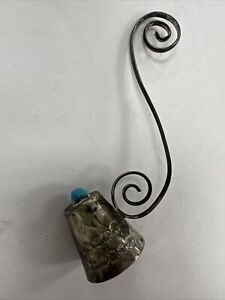 Native American Sterling Silver Turquoise Candle Snuff