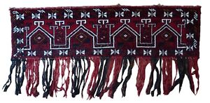 Handmade Vintage Turkmen Beshir Torba Rug 1 1 X4 1 35cm X 125cm 1970s 1c948