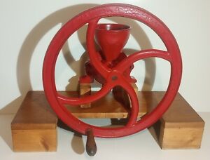 Cast Iron Feed Mill Grinder Sheller Corn Coffee Antique Tool 18 Inch Wheel