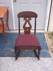 Empire Mahogany Sewing Rocker Nursing Rocking Chair R114 