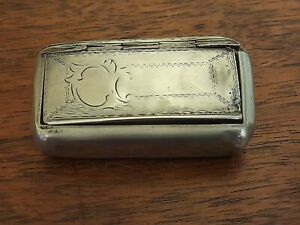 Early Continental Silver Snuff Box C1800