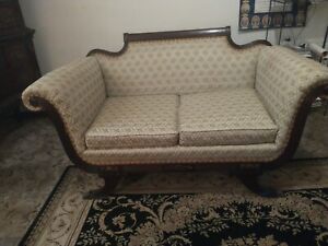 Antique Empire Two Cushion Love Seat