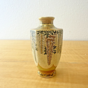 Miniature Antique Japanese Satsuma Vase Artist Marks Meiji Period