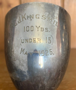 1926 Vintage Silver Plate Trophy Loving Cup Trophies