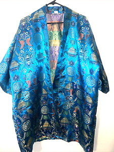 Vintage Chinese Robe Brocade Antique 100 Silk Authentic Absolutely Stunning 