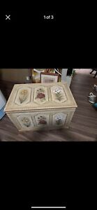 Rose Steamer Trunk Victorian Wedding Or Brides Wooden Chest 21 Long X 13 Wide