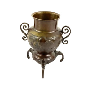 Antique Japanese Meiji Era Bronze Urn Vase
