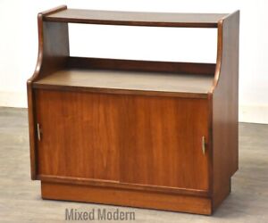 Walnut Mid Century Modern Bar Cabinet