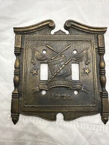 American Tack Double Switchplate 1776 Fyte Drum