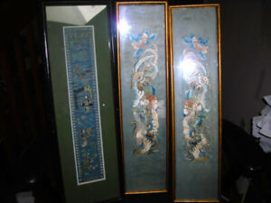 Spring Clearance Antique Pair Of Chinese Silk Embroidery Sleeves 1 Silk Panel