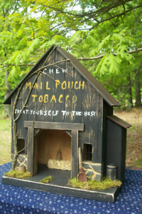 Barn Tobacco Barn Primitive Birdhouse Lighted House Lighted Mail Pouch