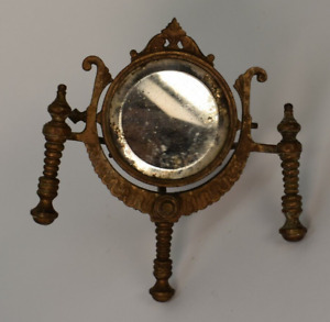 Antique Brass Adjustable Shaving Mirror With Screw Attachment