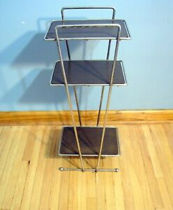 Vintage Mid Century Modern Metal Wire Plant Stand 3 Tier Shelf Rack Table Atomic
