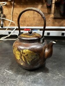 Antique Edo Period Bronze Water Pitcher In Sen Rikyu S Style Teapot
