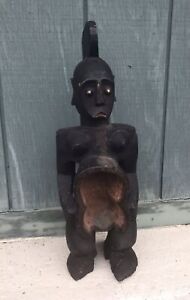 African Women Birth Nkisi Fetish Statue Bacongo Dr Congo Tribal Art Yale Univ