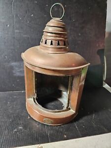 Vintage Perko Copper Marine Lamp Nautical Ship Lantern Light