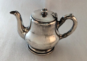 Vintage Arthur Krupp Berndorf Individual Teapot Silver Plated Hinged Lid Tea Pot