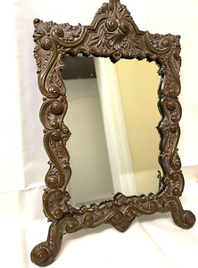 Antique Ornate Metal Framed Mirror