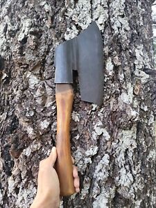 Remarkable 1870 S Broad Axe Beautiful Primitive Cleaver Old American Tool