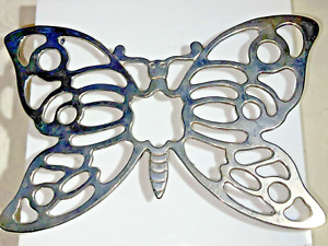 Leonard Silver Plated Butterfly Trivet Hot Pot Holder Or Wall Decor 10 75 X 7 