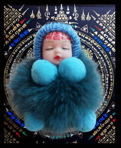 Thai Amulet Metta Luk Thep Spirit Mini Baby Blue Girl Yant Matta By Aj Amon 04