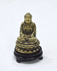 Chinese Buddha Sitting Brass Buddha Statue On Stand