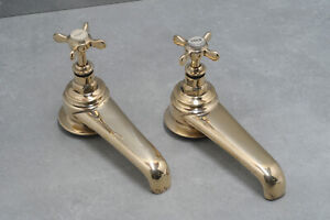 Long Reach Bath Taps Birmingham Faucet Vintage Brass Edwardian 