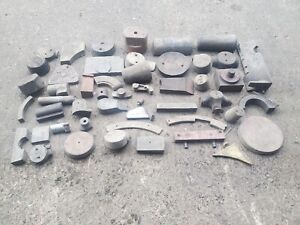 50 Pc Vintage Industrial Wood Foundry Mold Patterns Parts Pieces Steampunk