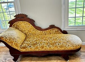 Eastlake Fainting Couch Chaise Lounge 1800 S Victorian Signed Martyn Bros