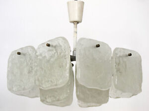 Ice Glass Chandelier Eisglas Luster By Kalmar Austria