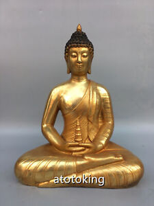 11 6 China Antique Bronze Gilt Bronze Sakyamuni Buddha Statue