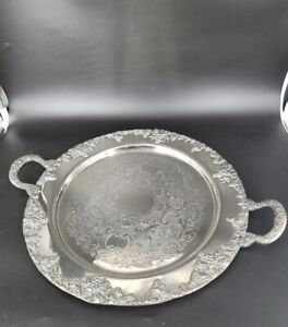 Antique Continental Silver Co Tray Copper Base Silverplate Serving Early 1900s